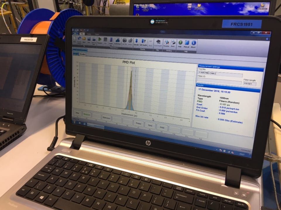 Polarisation Mode Dispersion (PMD) Cable Testing